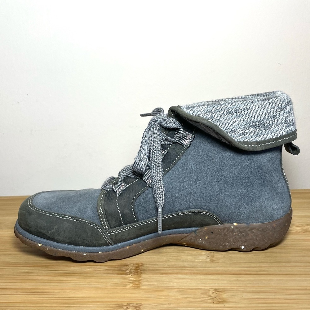 Chaco Barbary Castle Rock Waterproof Leather Wool Fold Down Collar Boots Booties - Picture 3 of 10